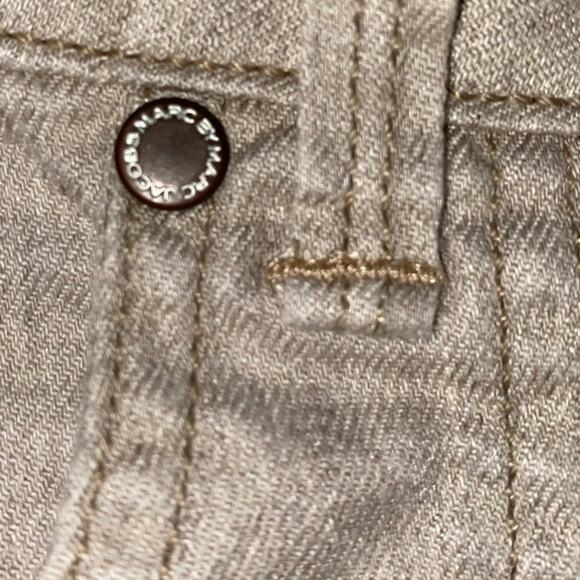 Marc by Marc Jacobs Cal Linen Cotton Workwear Wide Leg Flare Jeans Pants Size 26 - Picture 4 of 14